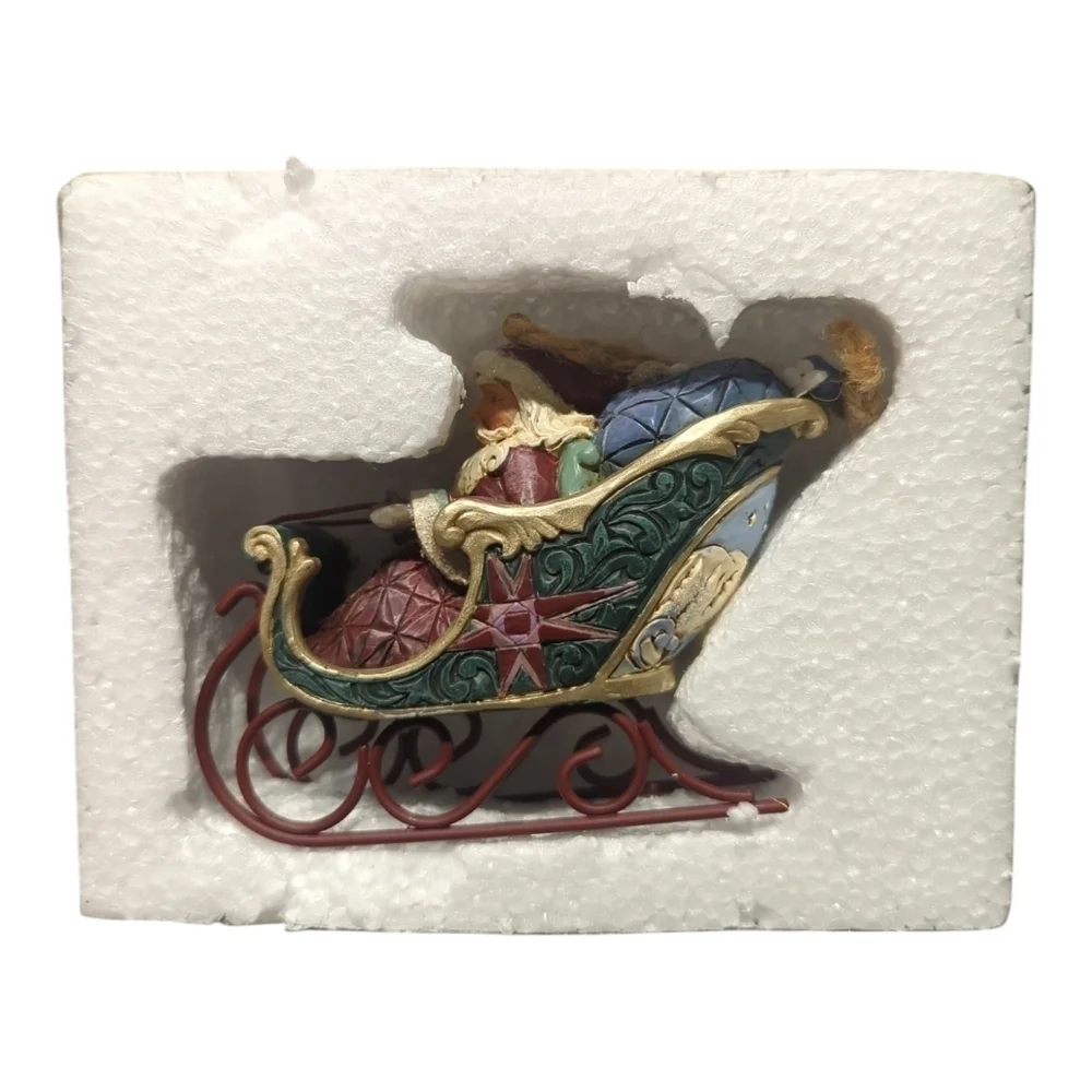 Jim Shore Santa In Sleigh World Ornament